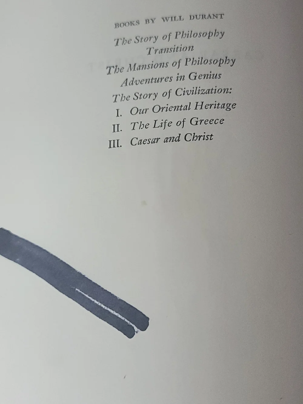 Will Durant Caesar and Christ Hardcover Book - Gray 1944